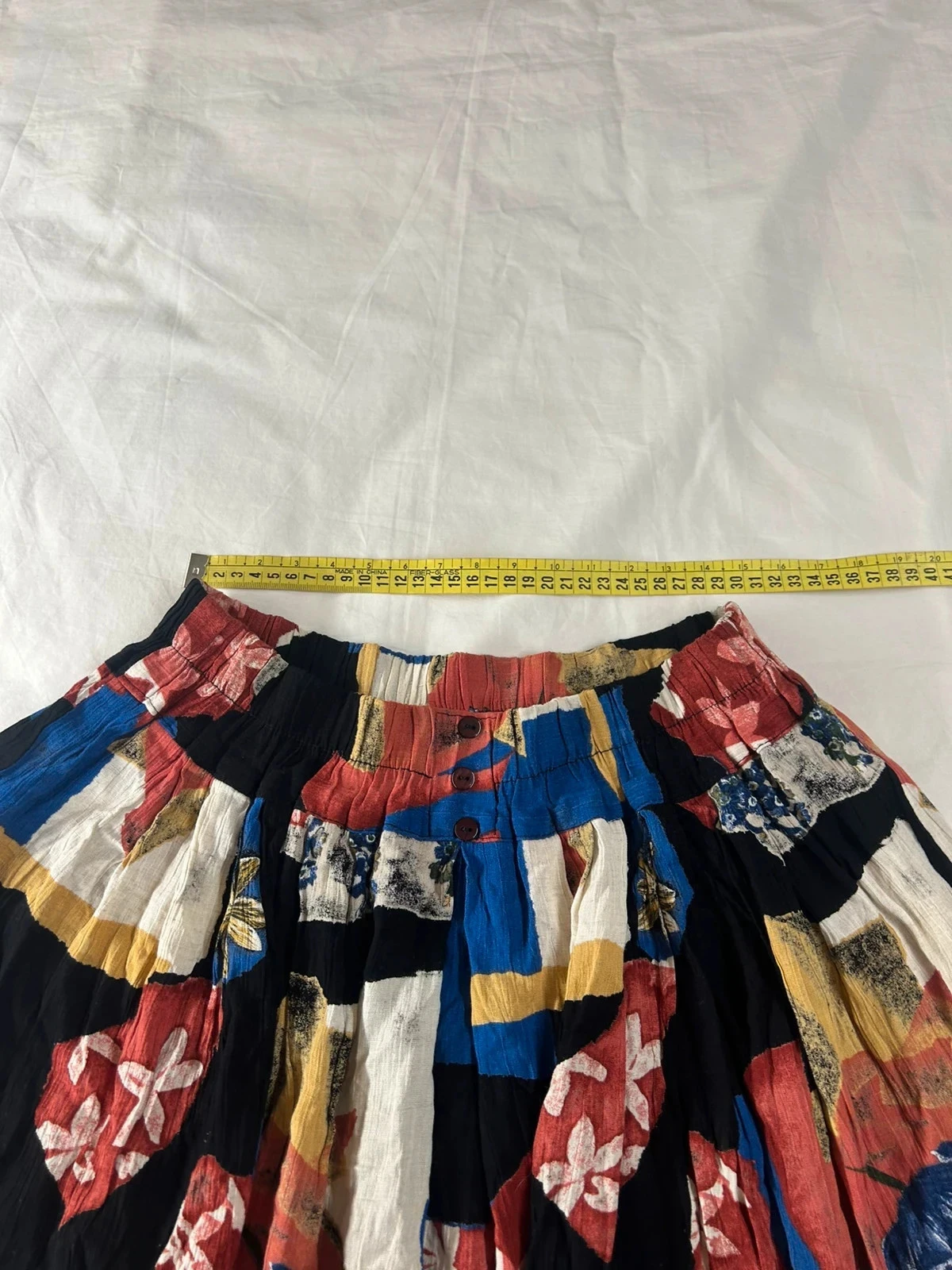 Falda midi de viscosa 100% con estampado vinateb – photo 7